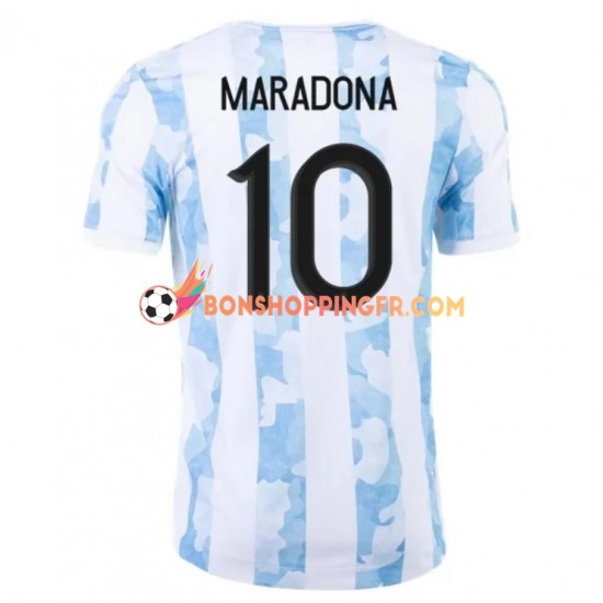 Maillot Domicile Argentine Maradona 10 2021 Manches Courtes Homme