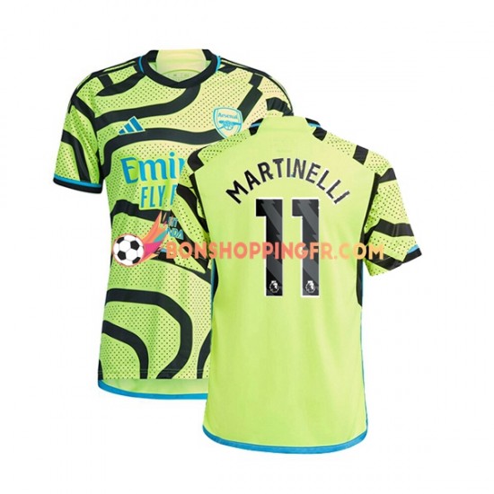 Maillot Extérieur Arsenal Gabriel Martinelli 11 2023-2024 Manches Courtes Homme