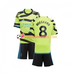 Maillot Extérieur Arsenal Odegaard 8 2023-2024 Manches Courtes Jeune Enfant(+shorts)