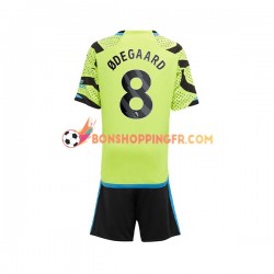Maillot Extérieur Arsenal Odegaard 8 2023-2024 Manches Courtes Jeune Enfant(+shorts)