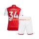 Maillot Domicile Arsenal Xhaka 34 2023-2024 Manches Courtes Jeune Enfant(+shorts)