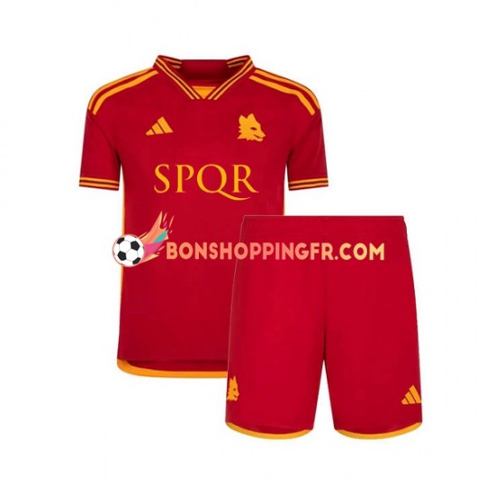 Maillot Domicile AS Rome 2023-2024 Manches Courtes Jeune Enfant(+shorts)