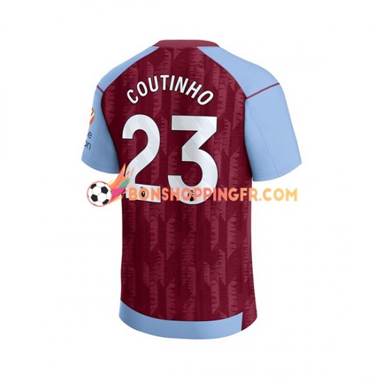 Maillot Domicile Aston Villa Philippe Coutinho 23 2023-2024 Manches Courtes Homme