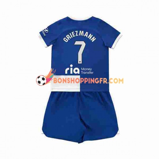 Maillot Extérieur Atlético Madrid Antoine Griezmann 7 2023-2024 Manches Courtes Jeune Enfant(+shorts)