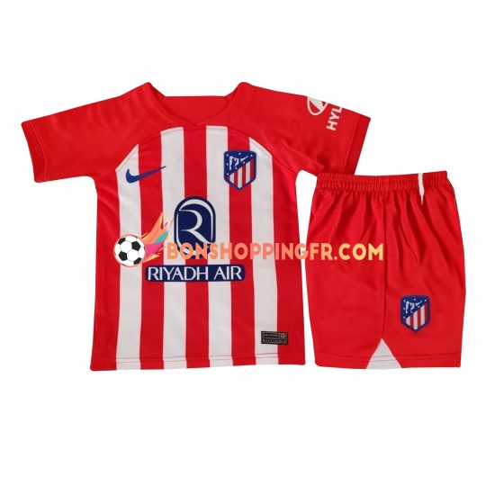 Maillot Domicile Atlético Madrid 2023-2024 Manches Courtes Jeune Enfant(+shorts)