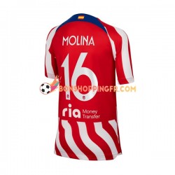 Maillot Domicile Atlético Madrid Nahuel Molina 16 2022-2023 Manches Courtes Homme