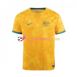 Maillot Domicile Australie Coupe du Monde 2022 Manches Courtes Homme