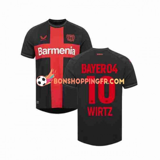 Maillot Domicile Bayer 04 Leverkusen Florian Wirtz 10 2023-2024 Manches Courtes Homme