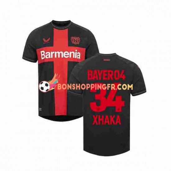 Maillot Domicile Bayer 04 Leverkusen Granit Xhaka 34 2023-2024 Manches Courtes Homme