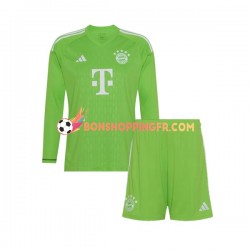 Maillot Extérieur Bayern Munich Gardien 2023-2024 Manches Longues Jeune Enfant(+shorts)