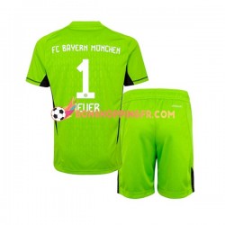 Maillot Extérieur Bayern Munich Gardien Manuel Neuer 1 2023-2024 Manches Courtes Jeune Enfant(+shorts)