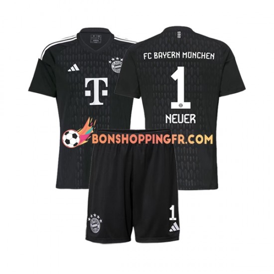 Maillot Domicile Bayern Munich Gardien Manuel Neuer 1 2023-2024 Manches Courtes Jeune Enfant(+shorts)