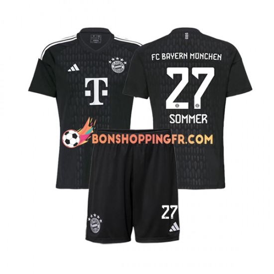 Maillot Domicile Bayern Munich Gardien Yann Sommer 27 2023-2024 Manches Courtes Jeune Enfant(+shorts)
