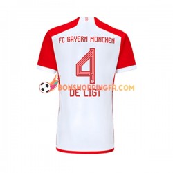 Maillot Domicile Bayern Munich Matthijs de Ligt 4 2023-2024 Manches Courtes Homme