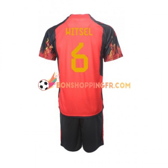 Maillot Domicile Belgique Axel Witsel 6 Coupe du Monde 2022 Manches Courtes Jeune Enfant(+shorts)