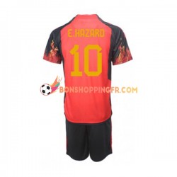 Maillot Domicile Belgique Hazard 10 Coupe du Monde 2022 Manches Courtes Jeune Enfant(+shorts)