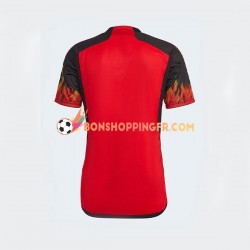 Maillot Domicile Belgique Coupe du Monde 2022 Manches Courtes Homme