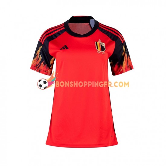 Maillot Domicile Belgique Coupe du Monde 2022 Manches Courtes Femme