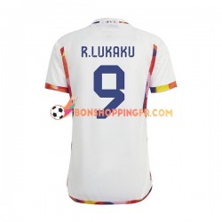 Maillot Extérieur Belgique Lukaku 9 Coupe du Monde 2022 Manches Courtes Homme