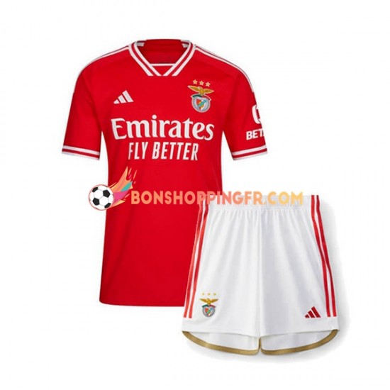 Maillot Domicile Benfica 2023-2024 Manches Courtes Jeune Enfant(+shorts)