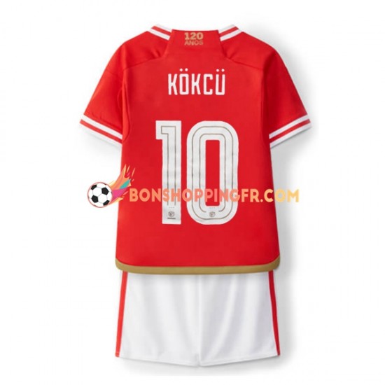 Maillot Domicile Benfica Orkun Kokcu 10 2023-2024 Manches Courtes Jeune Enfant(+shorts)