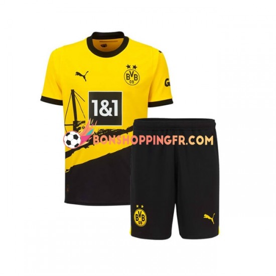 Maillot Domicile Borussia Dortmund 2023-2024 Manches Courtes Jeune Enfant(+shorts)