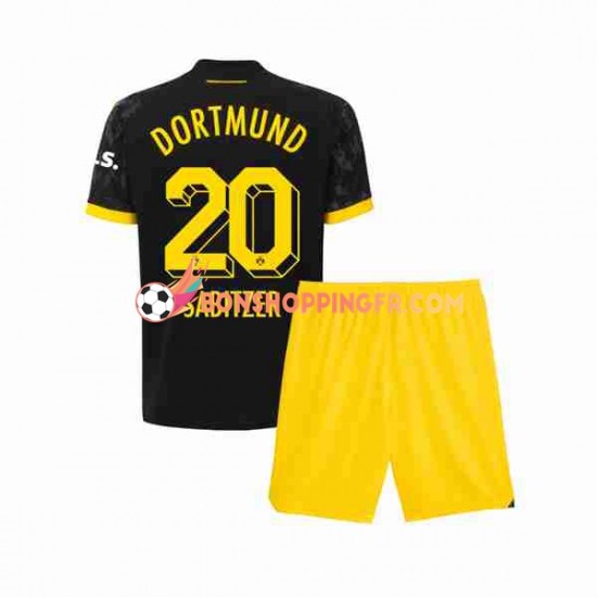 Maillot Extérieur Borussia Dortmund Marcel Sabitzer 20 2023-2024 Manches Courtes Jeune Enfant(+shorts)