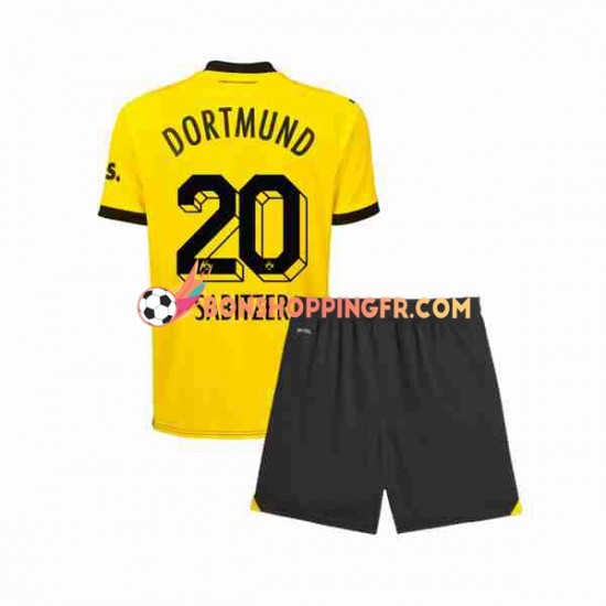 Maillot Domicile Borussia Dortmund Marcel Sabitzer 20 2023-2024 Manches Courtes Jeune Enfant(+shorts)