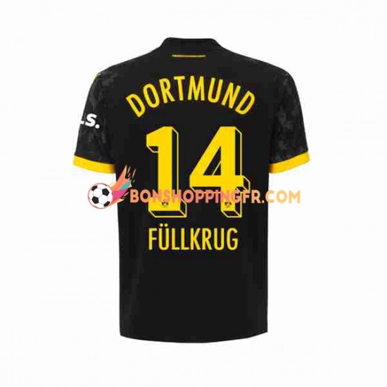 Maillot Extérieur Borussia Dortmund Niclas Fullkrug 14 2023-2024 Manches Courtes Homme