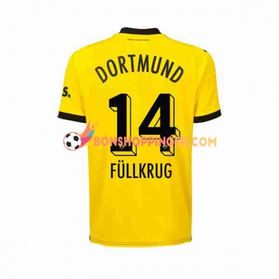 Maillot Domicile Borussia Dortmund Niclas Fullkrug 14 2023-2024 Manches Courtes Homme