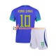 Maillot Extérieur Brésil Ronaldinho 10 Coupe du Monde 2022 Manches Courtes Jeune Enfant(+shorts)