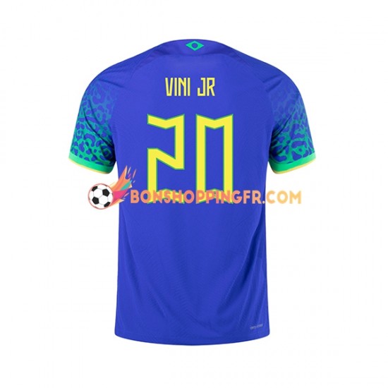 Maillot Extérieur Brésil Vinicius Junior 20 Coupe du Monde 2022 Manches Courtes Homme