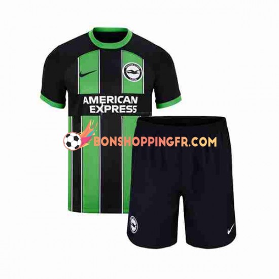 Maillot Extérieur Brighton Hove Albion 2023-2024 Manches Courtes Jeune Enfant(+shorts)