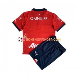 Maillot Domicile Deportivo Guadalajara 2023-2024 Manches Courtes Jeune Enfant(+shorts)