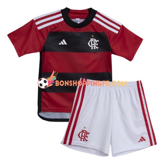 Maillot Domicile CR Flamengo 2023-2024 Manches Courtes Jeune Enfant(+shorts)