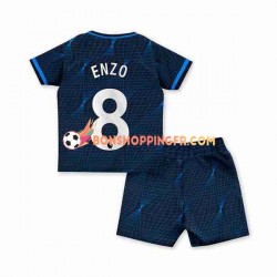 Maillot Extérieur Chelsea Enzo Fernandez 8 2023-2024 Manches Courtes Jeune Enfant(+shorts)