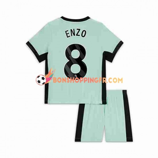 Maillot 3ème Chelsea Enzo Fernandez 8 2023-2024 Manches Courtes Jeune Enfant(+shorts)