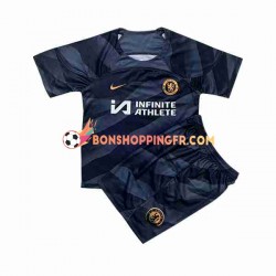 Maillot Domicile Chelsea Gardien 2023-2024 Manches Courtes Jeune Enfant(+shorts)