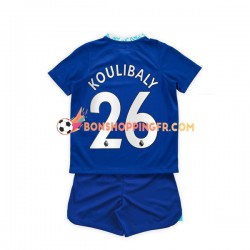 Maillot Domicile Chelsea Kalidou Koulibaly 26 2022-2023 Manches Courtes Jeune Enfant(+shorts)