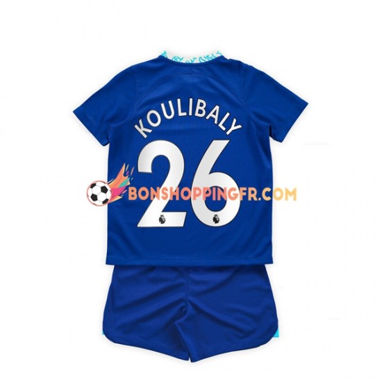 Maillot Domicile Chelsea Kalidou Koulibaly 26 2022-2023 Manches Courtes Jeune Enfant(+shorts)