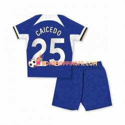 Maillot Domicile Chelsea Moises Caicedo 25 2023-2024 Manches Courtes Jeune Enfant(+shorts)