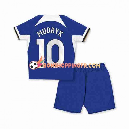 Maillot Domicile Chelsea Mykhaylo Mudryk 10 2023-2024 Manches Courtes Jeune Enfant(+shorts)