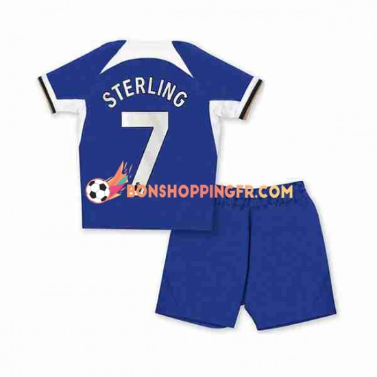 Maillot Domicile Chelsea Raheem Sterling 7 2023-2024 Manches Courtes Jeune Enfant(+shorts)
