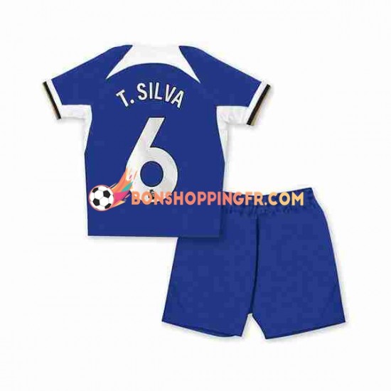 Maillot Domicile Chelsea T.SILVA 6 2023-2024 Manches Courtes Jeune Enfant(+shorts)