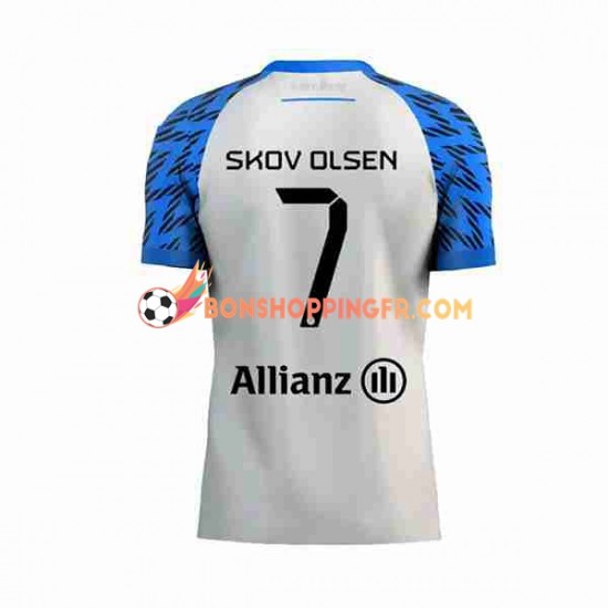 Maillot Extérieur Club Brugge Andreas Skov Olsen 7 2023-2024 Manches Courtes Homme