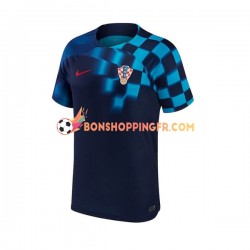 Maillot Extérieur Croatie Coupe du Monde 2022 Manches Courtes Homme