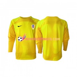 Maillot Domicile Croatie Gardien Coupe du Monde 2022 Manches Longues Homme