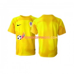 Maillot Domicile Croatie Gardien Coupe du Monde 2022 Manches Courtes Homme