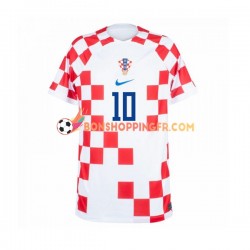 Maillot Domicile Croatie Modric 10 Coupe du Monde 2022 Manches Courtes Homme