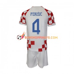Maillot Domicile Croatie Perisic 4 Coupe du Monde 2022 Manches Courtes Jeune Enfant(+shorts)